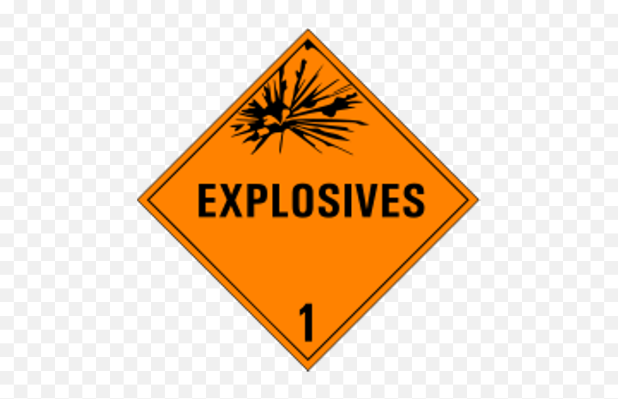 Hazmat Class 1 Explosives - Imdg Code Class 1 Emoji,Emergency Emoji