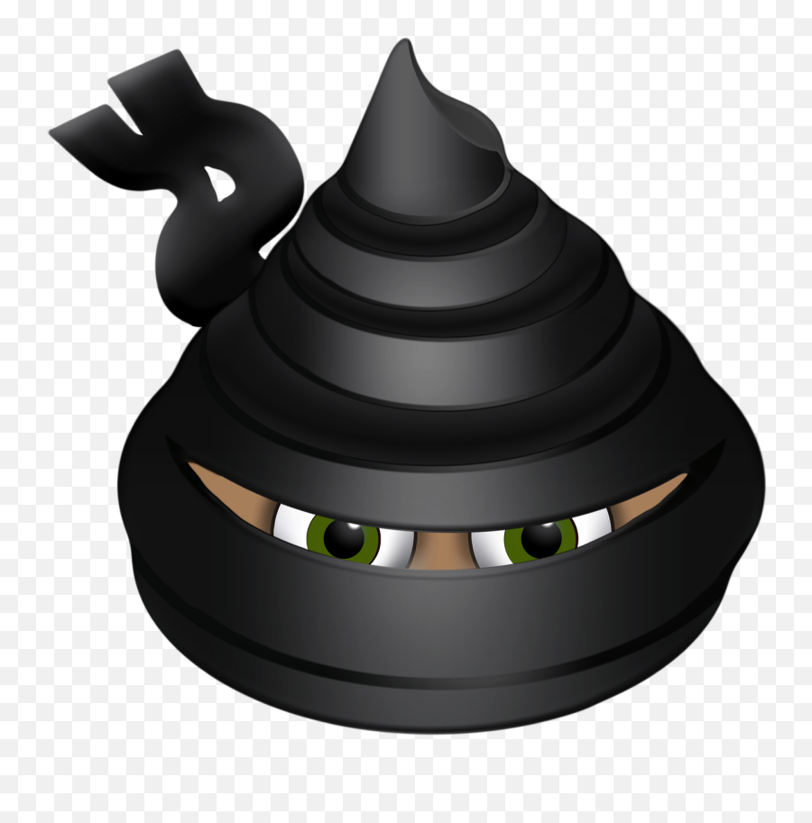 Graphic Ninja Poop Emoticon Smiley - Ninja Poop Emoji,Text Emoticon