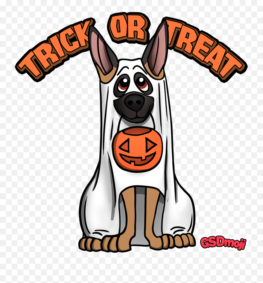 Halloween To - Happy Halloween German Shepherd Emoji,Happy Halloween Emoji