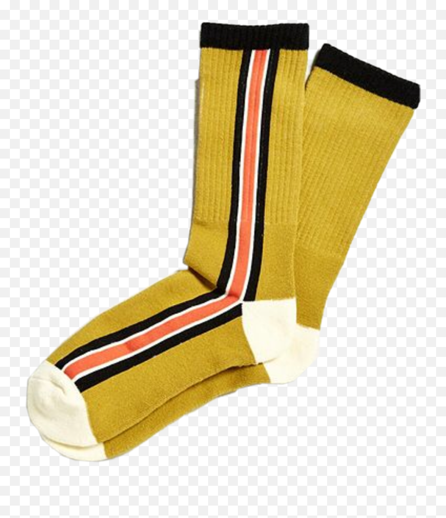 Yellow Sock Clothes Clothing Footwear - Sock Emoji,Emoji Sock