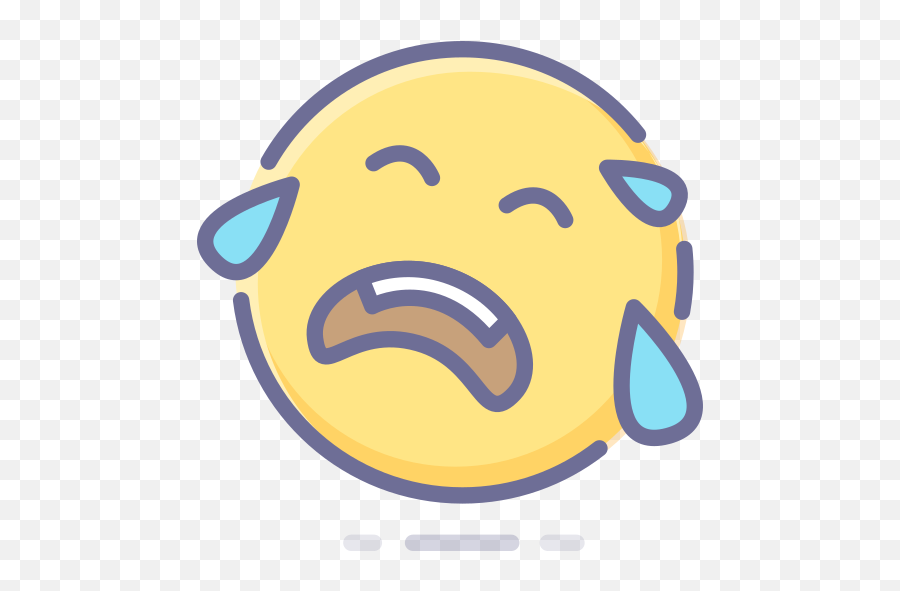 Cry Sad Smiley Unhappy Emoticon - Emoji Menangis Sedih,Unhappy Emoticon