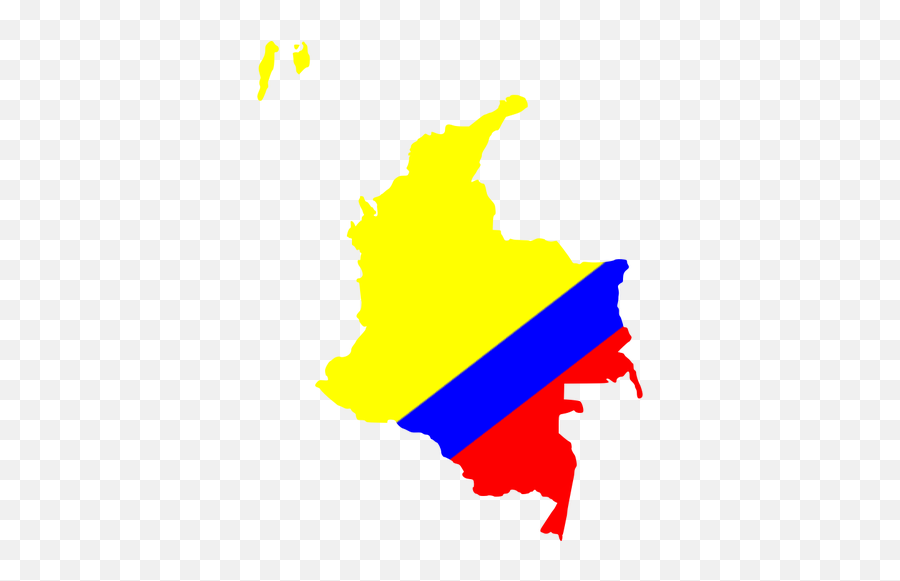Colombian Map In National Flag Colors - Colombia Clipart Png Emoji,Argentina Flag Emoji
