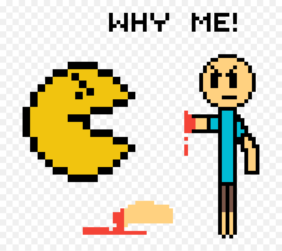 Pixilart - Pacman Pixel Art Png Emoji,Ouch Emoticon