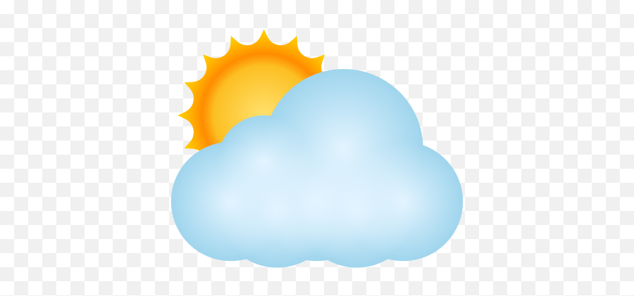 Sun Behind Cloud Icon - Free Download Png And Vector Clip Art Emoji,Sun Emoji