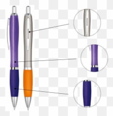 Satin Curvy Ballpoint Click Pen - Metal Emoji,Pen Emoji