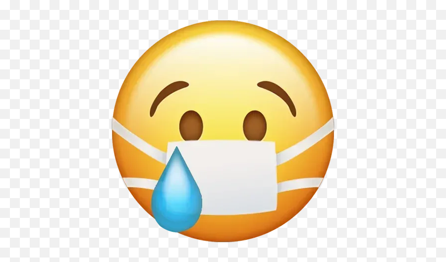 Mask Emoji Whatsapp Stickers - Transparent Sick Face Emoji,Cd Emoji