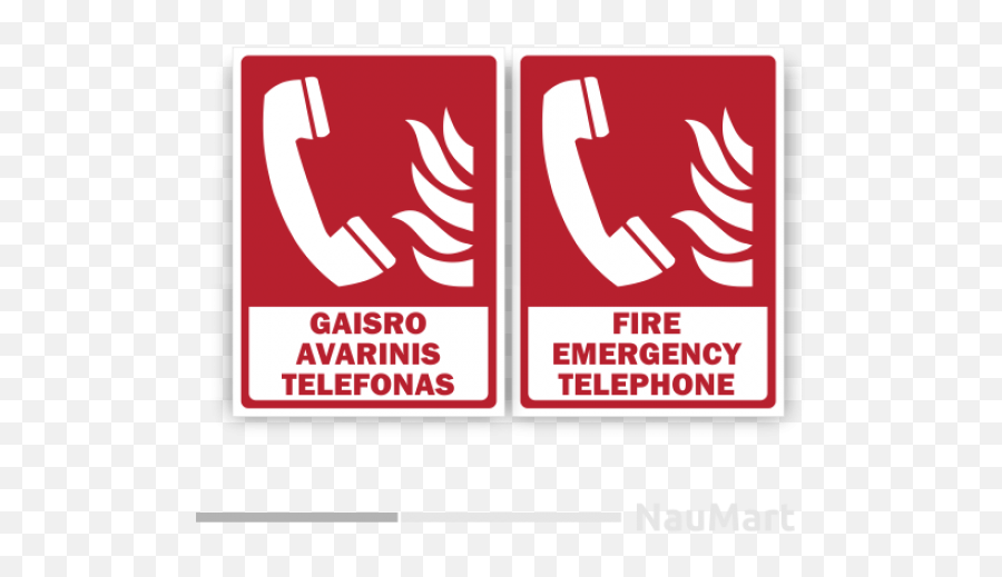 Fire Emergency Telephone Sign Sticker In Any Language - Fire Phone Icon Emoji,Fire Extinguisher Emoji