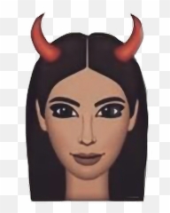 Kimkardashian Kimoji Emoji Evil Mischievous Ftestickers - Kardashian Hair Flip