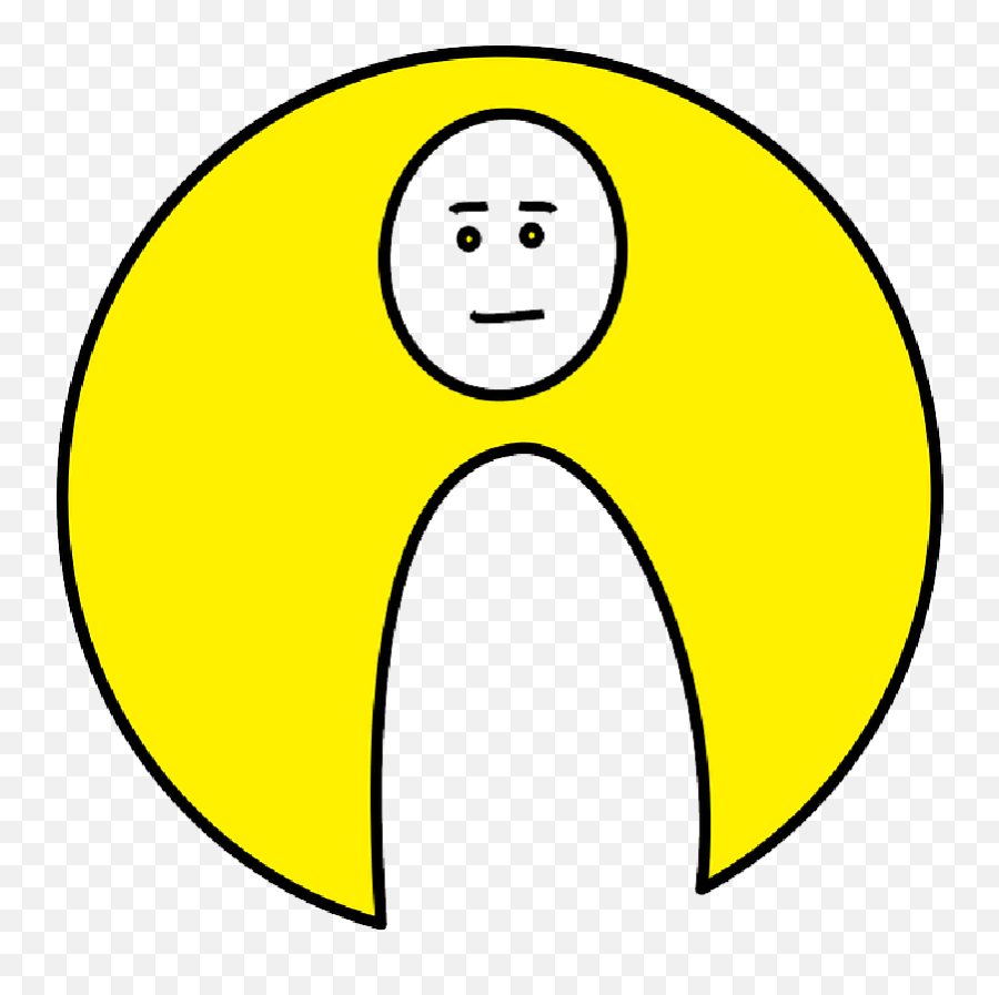 Stick Man On The Yellow Background Free Image - Smiley Face Emoji,Stick Figure Emoticon
