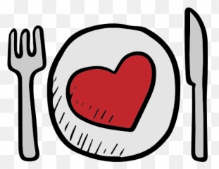 Valentines Day Dish Cutlery Plate - Cartoon Fork Knife Emoji