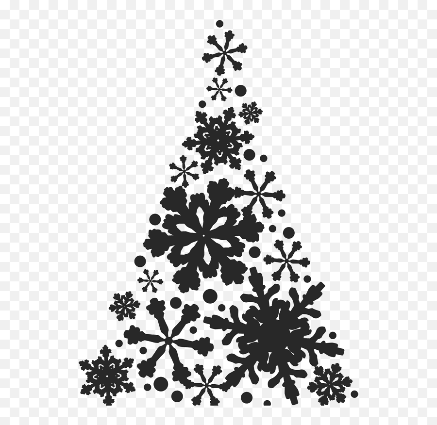 Snowflake Christmas Tree Stamp - Transparent Snowflake Christmas Tree Emoji,Snowflake Emoji