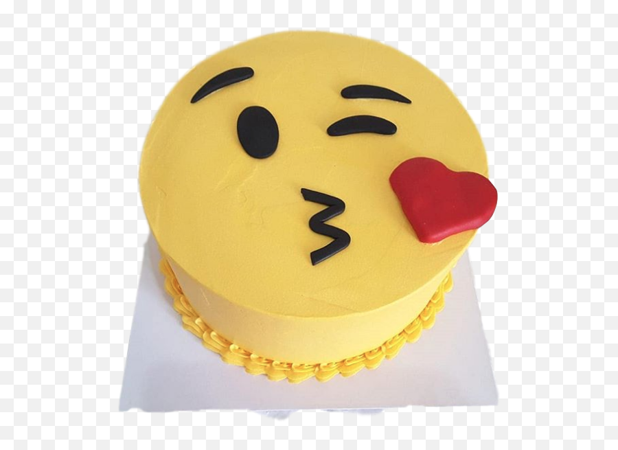Kiss Emoji Piñata Cake - Caramel Flavour Eat Confetti Happy,Emoji Cake