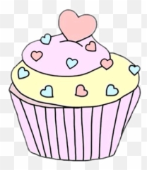 Muffin Cupcake Cake Pastel Sticker - Cupcake Overlay Emoji,Muffin Emoji