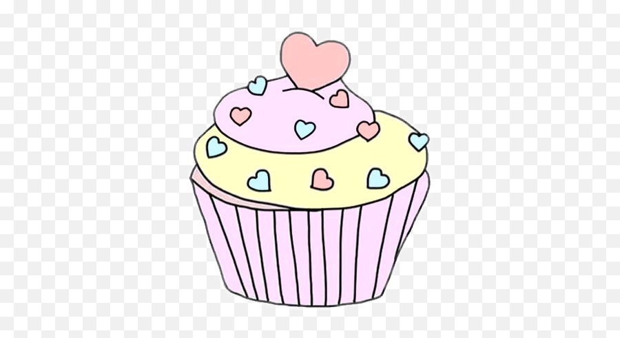 Muffin Cupcake Cake Pastel Sticker - Cupcake Overlay Emoji,Muffin Emoji