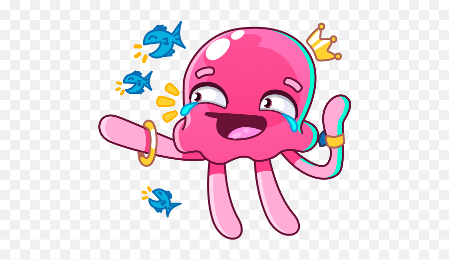 Vk Sticker 32 From Collection Jellyfish Jill Download For Free - Dot Emoji,Jellyfish Emoji