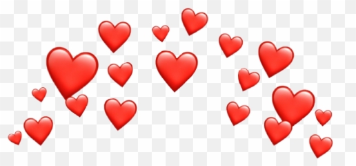 Hearts Crown Heart Red Sticker Filter Snapchat Whatsapp - Transparent Background Hearts Crown Png Emoji,Heart Emoji On Snapchat