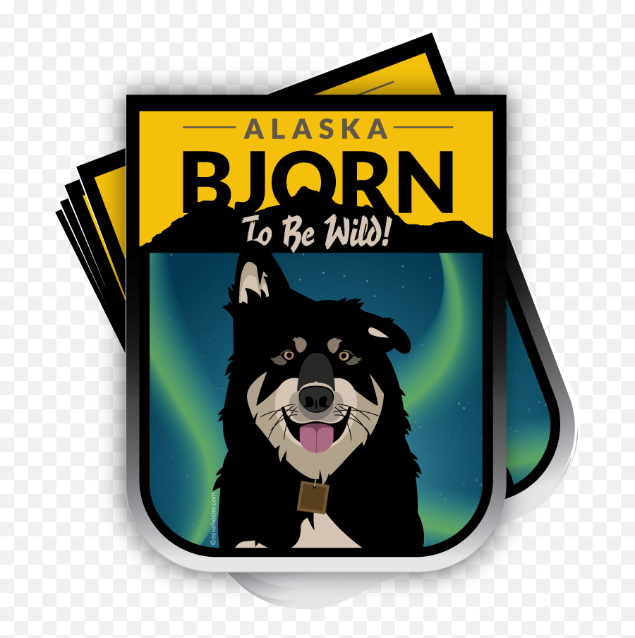 Bjorn Alaska Adventure Dog Stickers Tim The Tooth Clipart - Finnish Lapphund Emoji,Pomeranian Emoji
