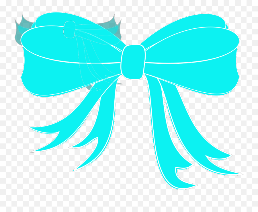 Turquoise Bow Ribbon Png Svg Clip Art For Web - Download Moños Blanco Y Negro Emoji,Heart With Blue Ribbon Emoji