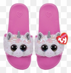 Reversible Sequin Beanie Boo Slides - Ty Flip Flops Emoji,Emoji Slides