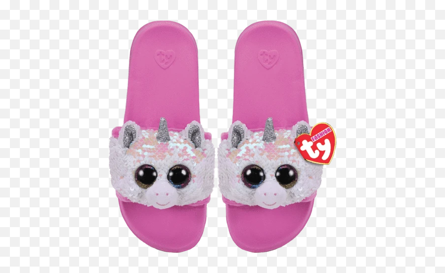 Reversible Sequin Beanie Boo Slides - Ty Flip Flops Emoji,Emoji Slides