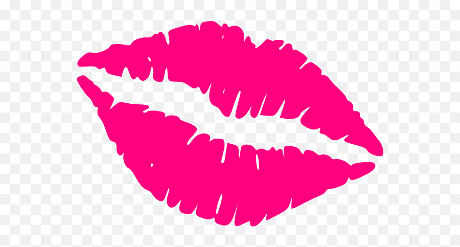 Hot Pink Lips - Kiss Lips Vector Png Emoji,Kissy Lips Emoji