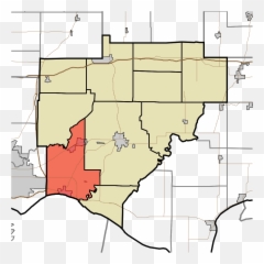 Map Highlighting Ohio Township - Warrick County Emoji