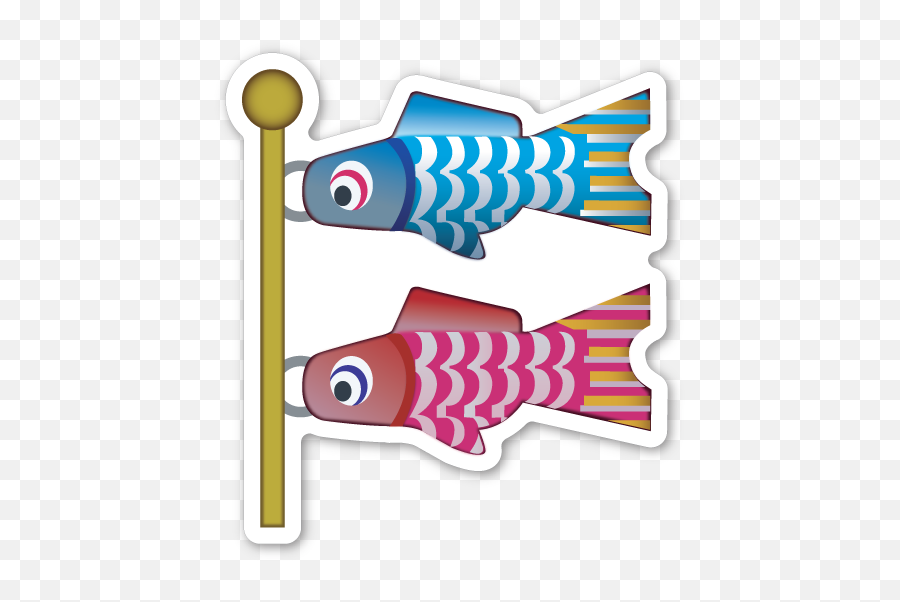 Emoji Stickers Emoji - Carp Streamer Emoji,Streamer Emoji