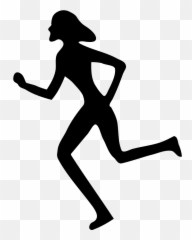 Runner Clipart Transparent Background - Woman Running Art Emoji