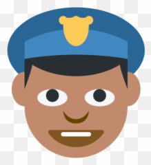Police Clipart Emoji Picture - Emoticon Police Officer,Cop Emoji