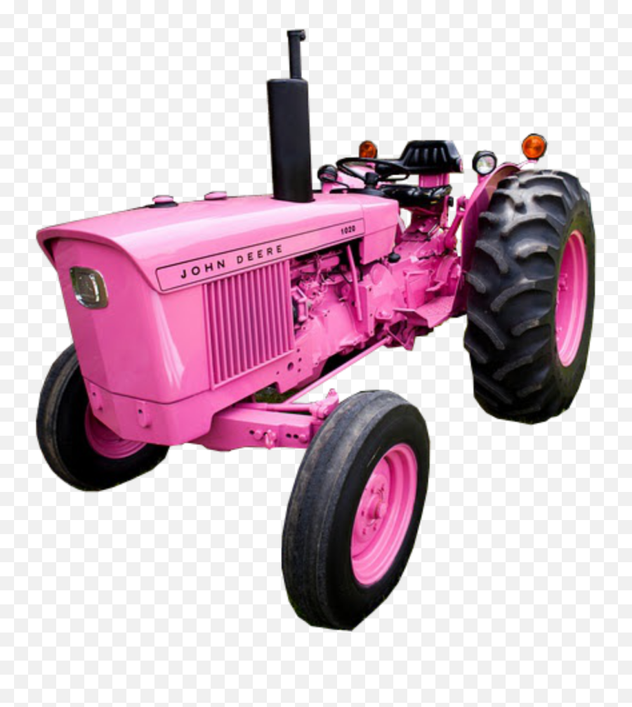 Pink Tractor Johndeere - Pink Tractor Emoji,Tractor Emoji