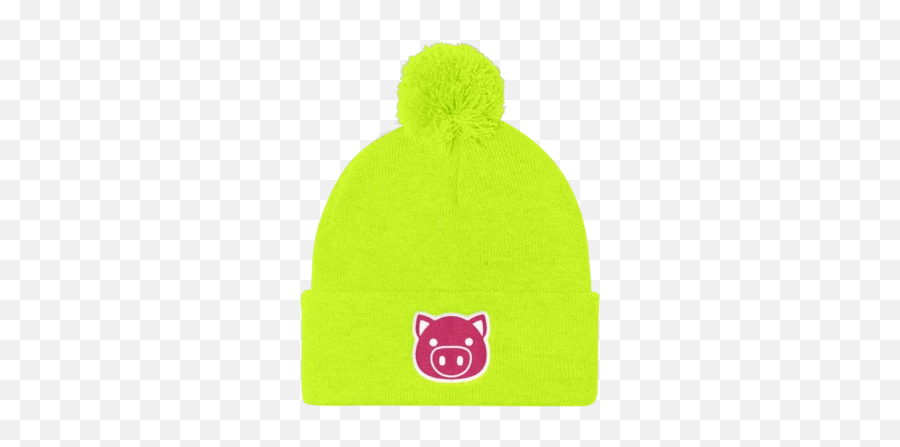Emoji Pig - Knit Cap,Pom Pom Emoji