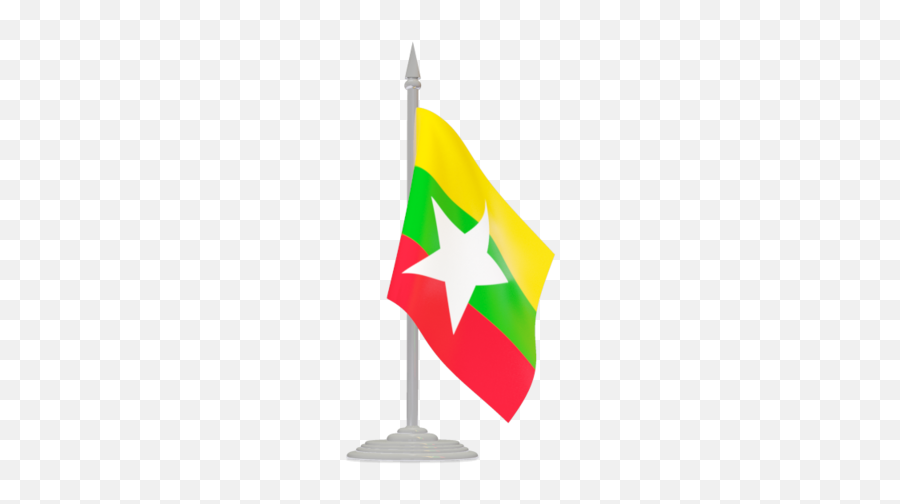 Myanmar Flag Icon - Myanmar Flag With Pole Emoji,Croatian Flag Emoji
