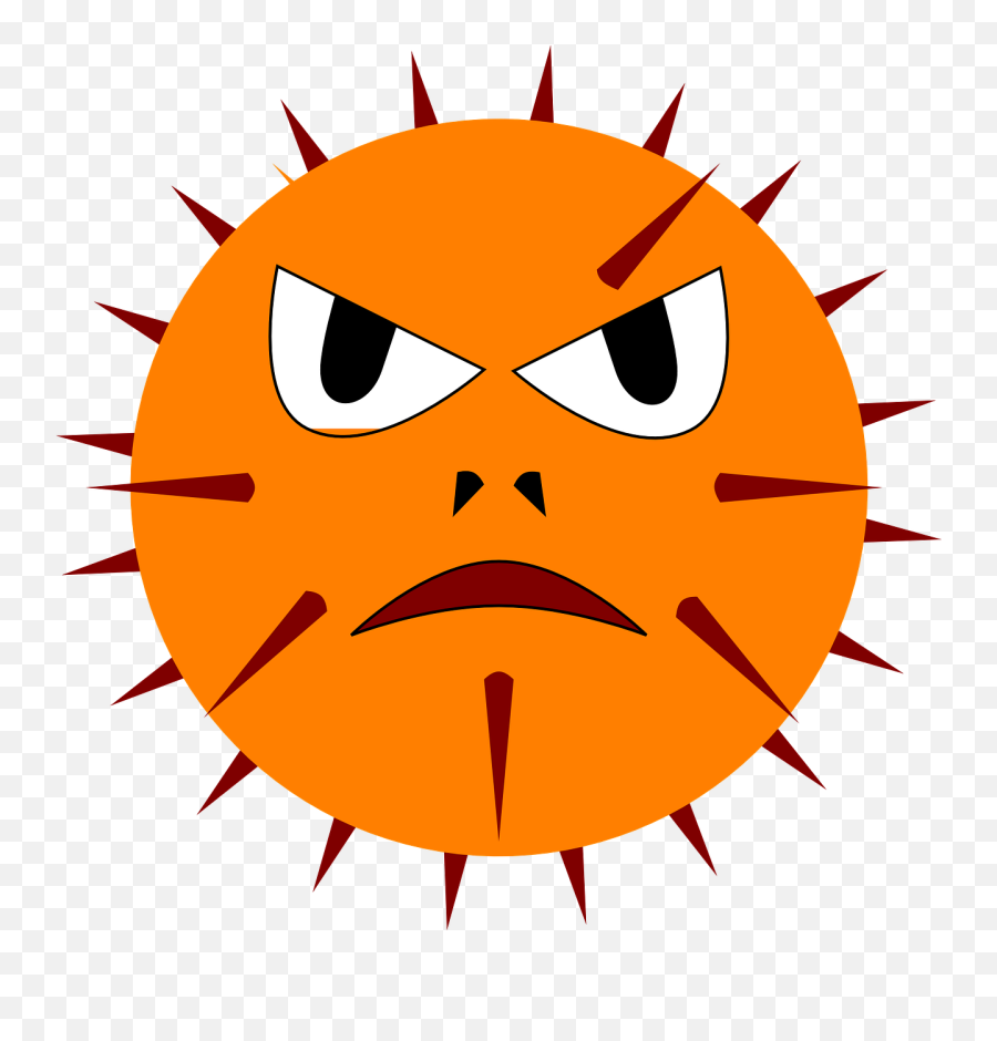 Vermin Bacteria Virus Pathogen Ball - Red Virus Clipart Emoji,Evil Emoticon
