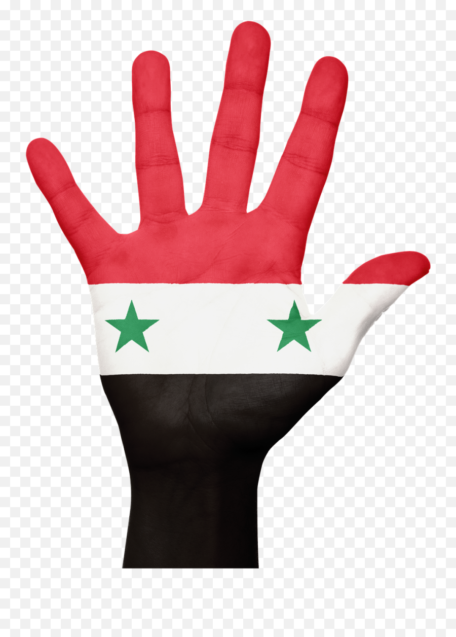 Syria Flag Hand National Fingers - Australian Flag Hand Png Emoji,Syrian Flag Emoji