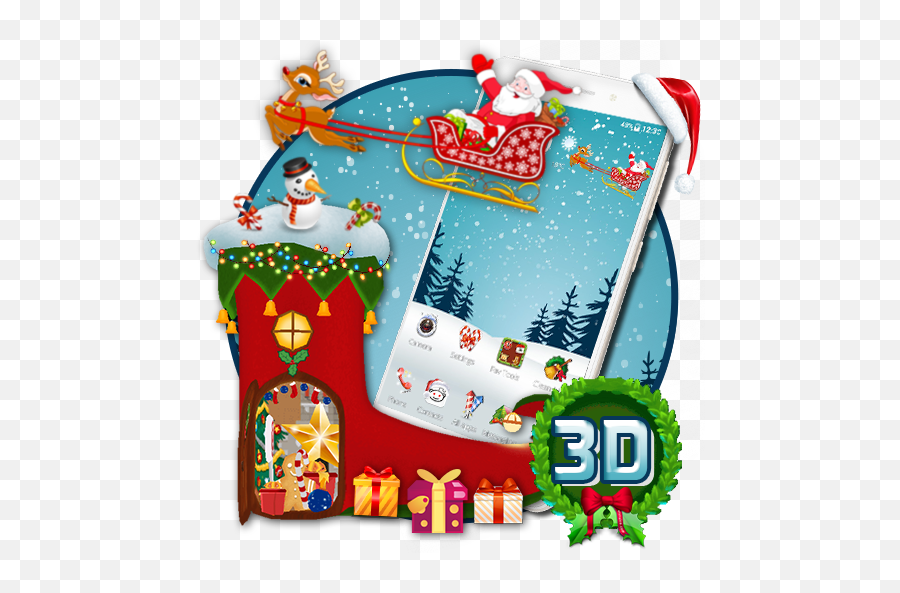 3d Merry Christmas Happy New Year - Cartoon Emoji,Happy New Year 2017 Emoji