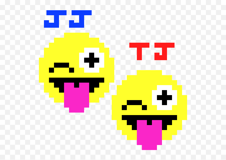 Jj And Tj - 10 By 10 Pixel Art Emoji,Tt Emoticon