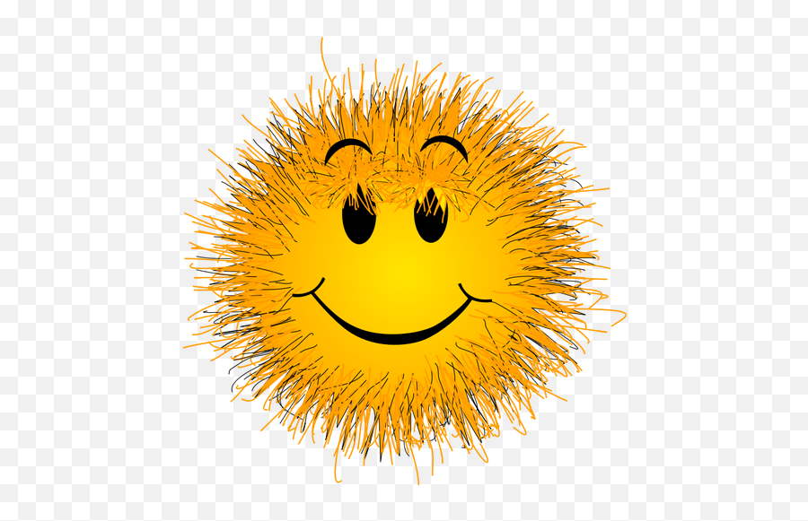 Fluffy Smiley Vector Illustrasjon - Pompon Clipart Emoji,Holiday Emoji