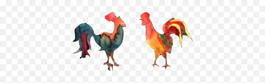 Rooster Chicken Cockfight Drawing - Cockfighting Roosters Animated Fighting Emoji,Rooster Emoji