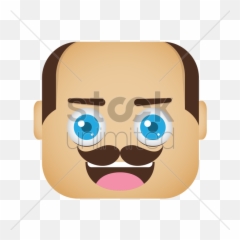 Happy Man Emoticon Vector Image - Cartoon Emoji