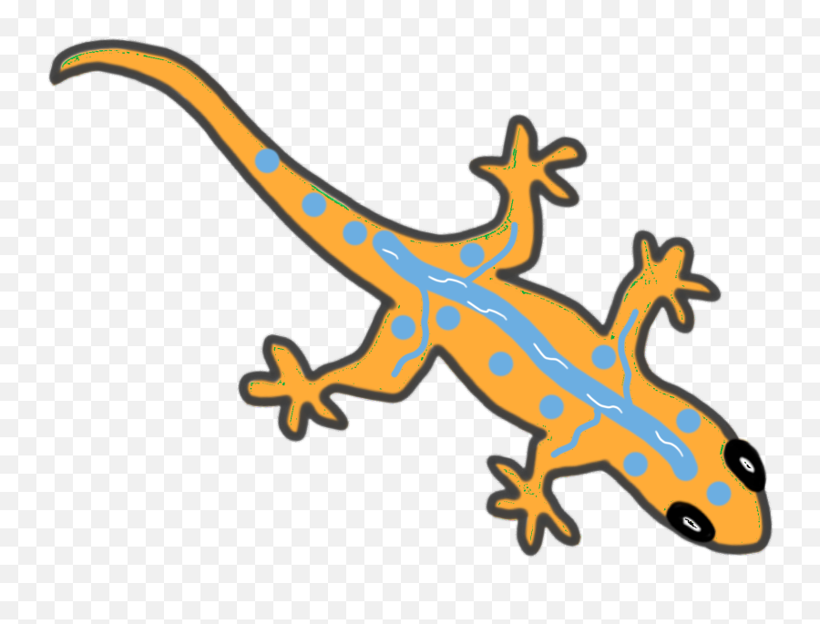 Gecko Clipart Easy - Gekkonidae Emoji,Gecko Emoji