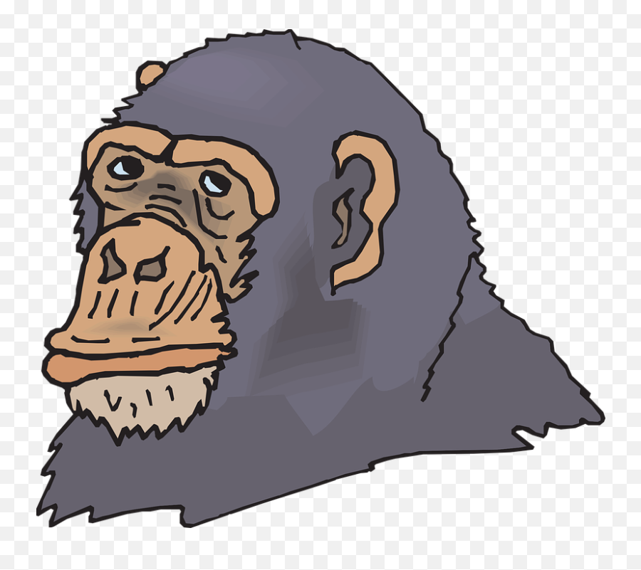 Free Ape Monkey Illustrations - Chimpanzee Emoji,Listening Emoticon