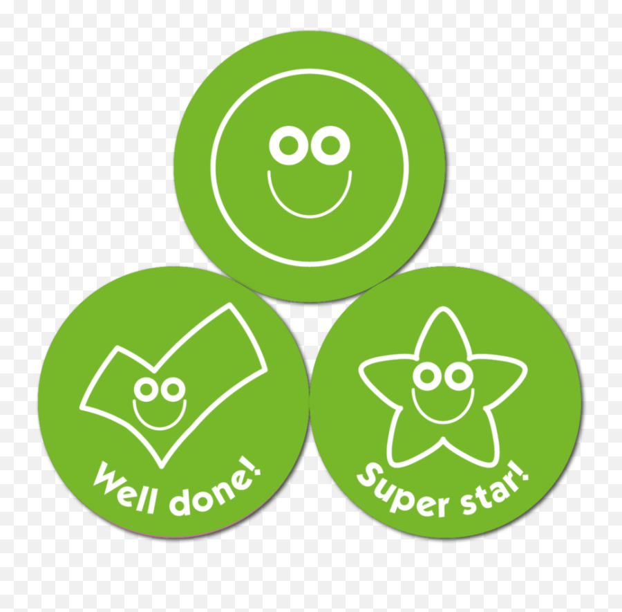 Budget Green Smiley Stickers - Ball Emoji,Tick Emoticon