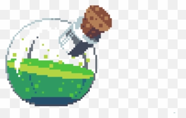 Potion Green Witch Fantasy Pixel - Illustration Emoji,Potion Emoji