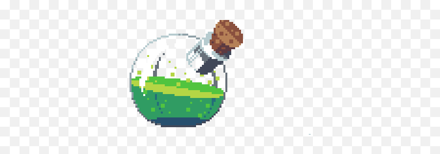 Potion Green Witch Fantasy Pixel - Illustration Emoji,Potion Emoji