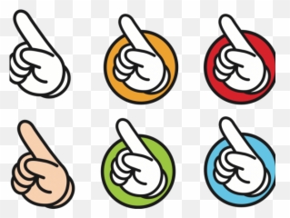 Fingerprint Clipart Hand - Point Symbol Png Emoji