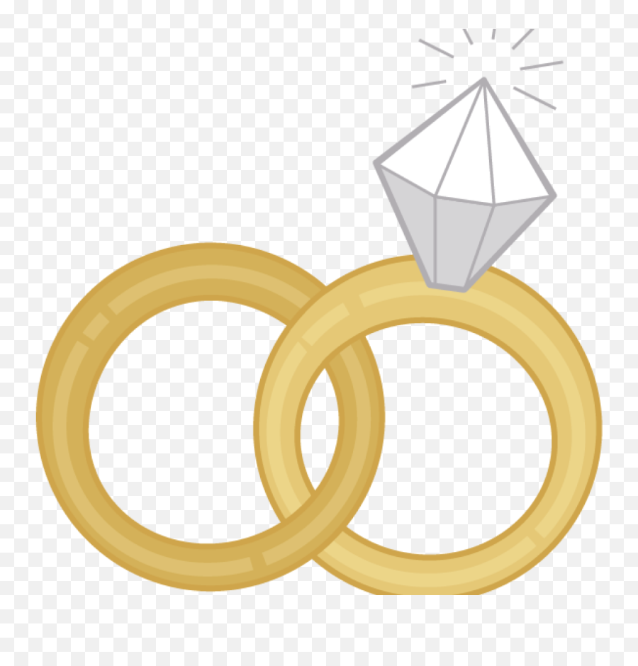 Wedding Rings Clipart School - Transparent Wedding Rings Cartoon Emoji,Where Is The Ring Emoji