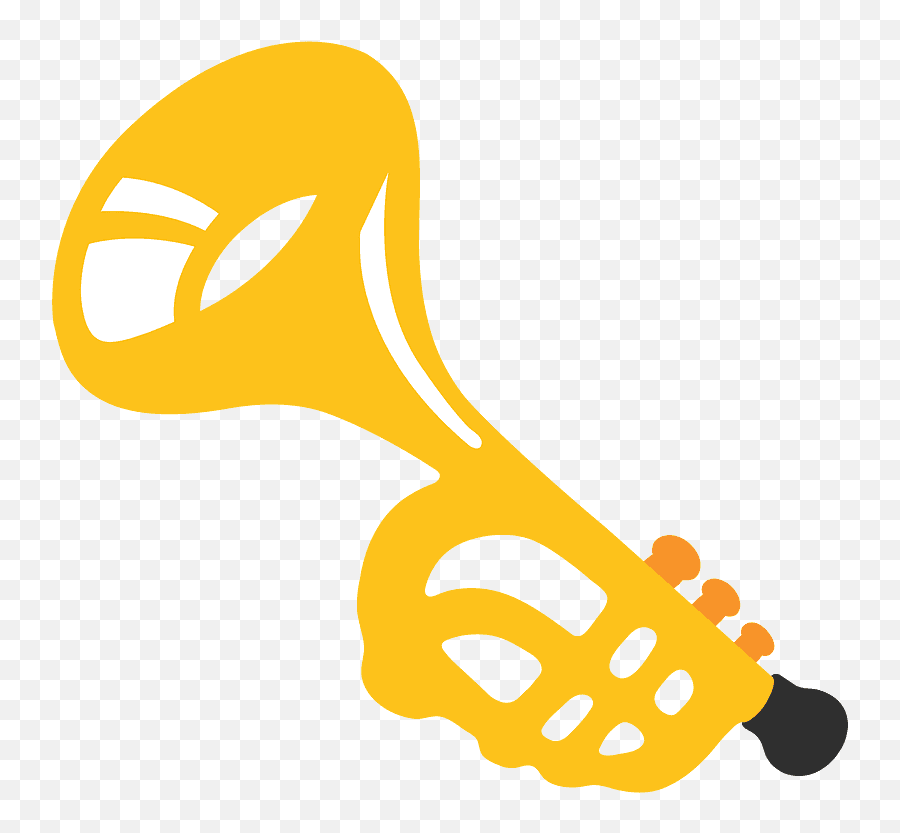 Trumpet Emoji Clipart - Trumpet Emoji,Violin Trumpet Saxophone Emoji