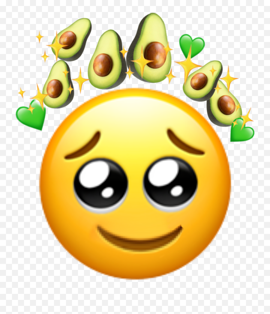 Emoji Avocado Sticker - Smiley,Avocado Emoji Transparent