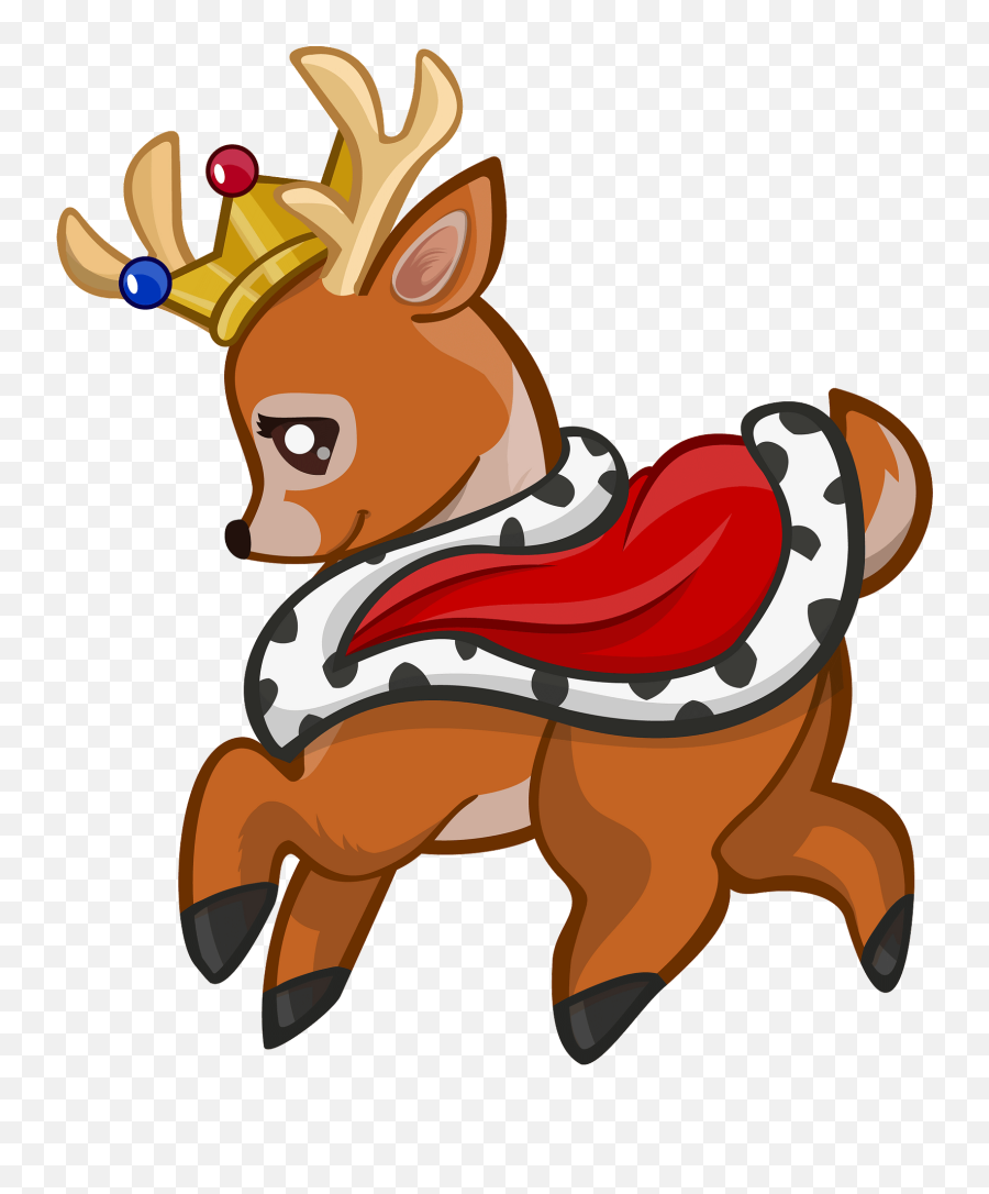 Royal Deer Clipart Free Download Transparent Png Creazilla - Capa De Rei Desenho Png Emoji,Royal Emoji