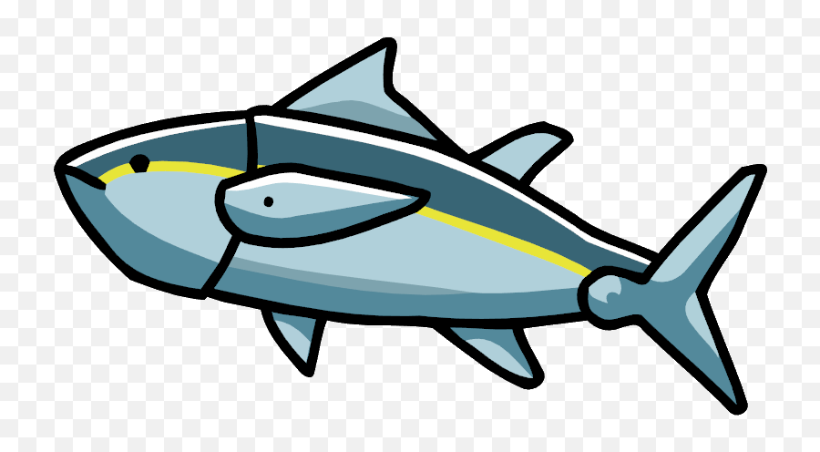 Bluefin Tuna Cartoon Transparent - Scribblenauts Fish Emoji,Tuna Emoji